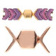 Cymbal ™ DQ metaal Magnetische sluiting Vorino II voor Chevron Duo - Rosé goud